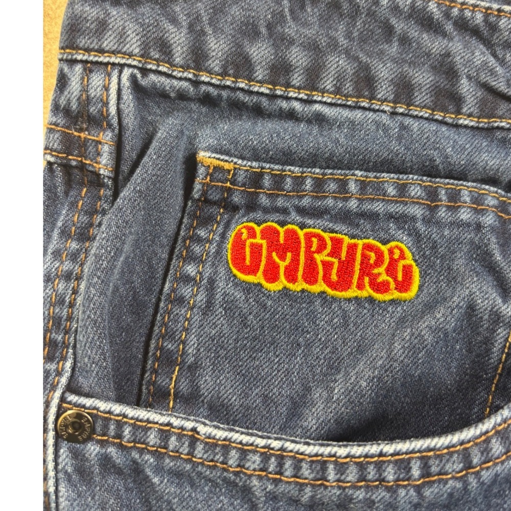Empyre Loose Fit Skate Jeans Blue Denim Mens Baggy Streetwear Y2K Relaxed 36x30 - Picture 8 of 9